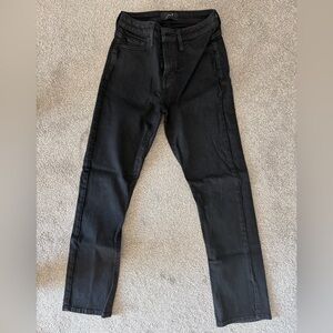 JEN7 - 7 For All Mankind Coated Black Straight Leg Jean
